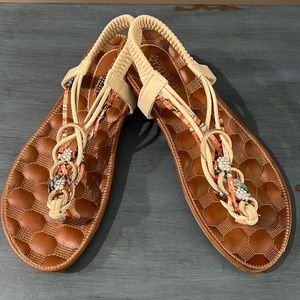 Vaseline Beige Multi Patricia by Spring Step Sandals